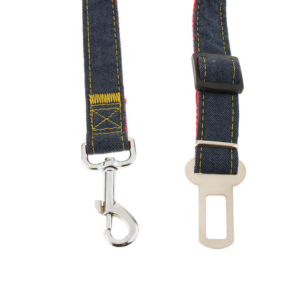Adjustable Pet Cat Dog Car Seat Belt Safety Restraint Harness Clip Lead Red