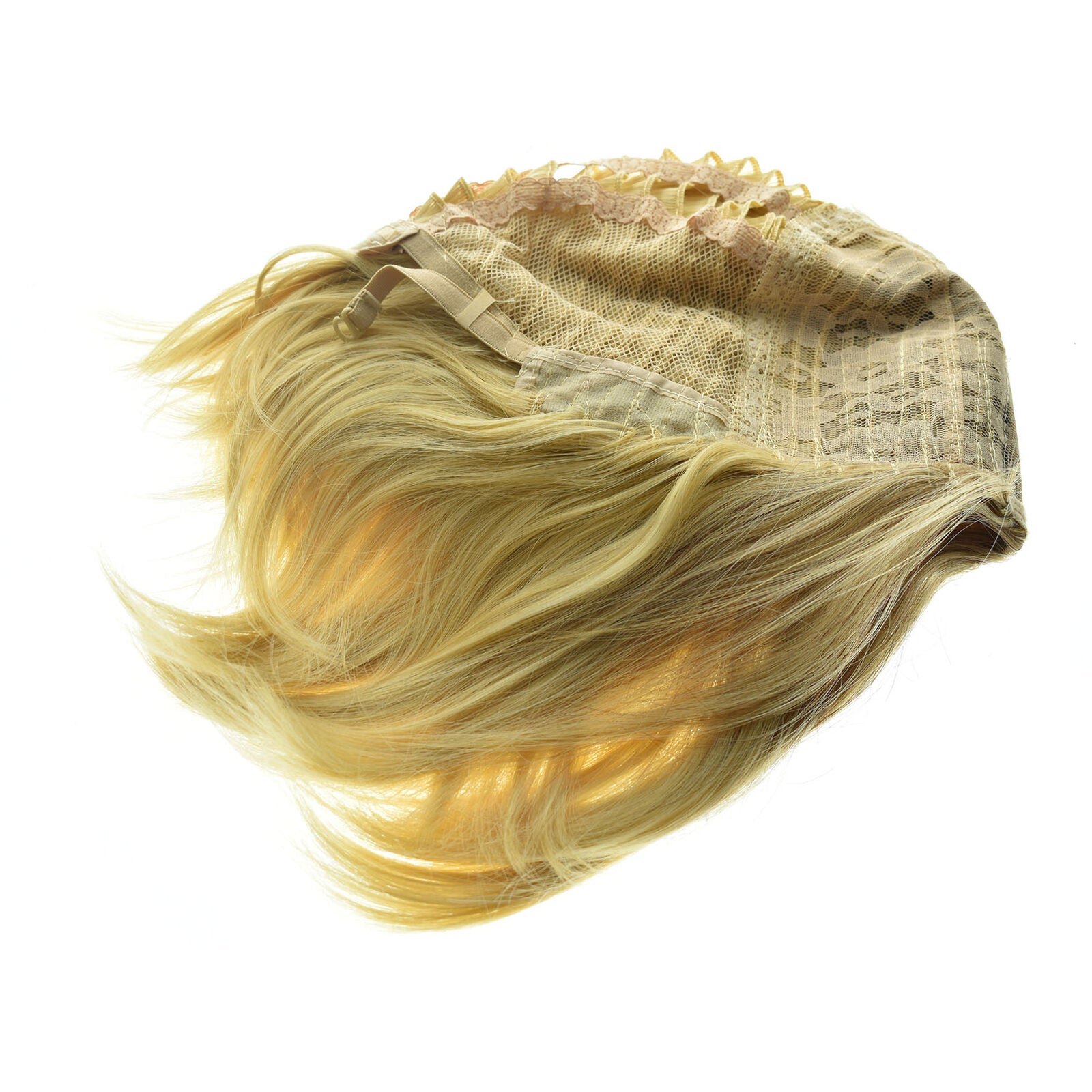 Women Charming Real Natural Bob Wig Short Straight Blonde Hair Wigs For Party