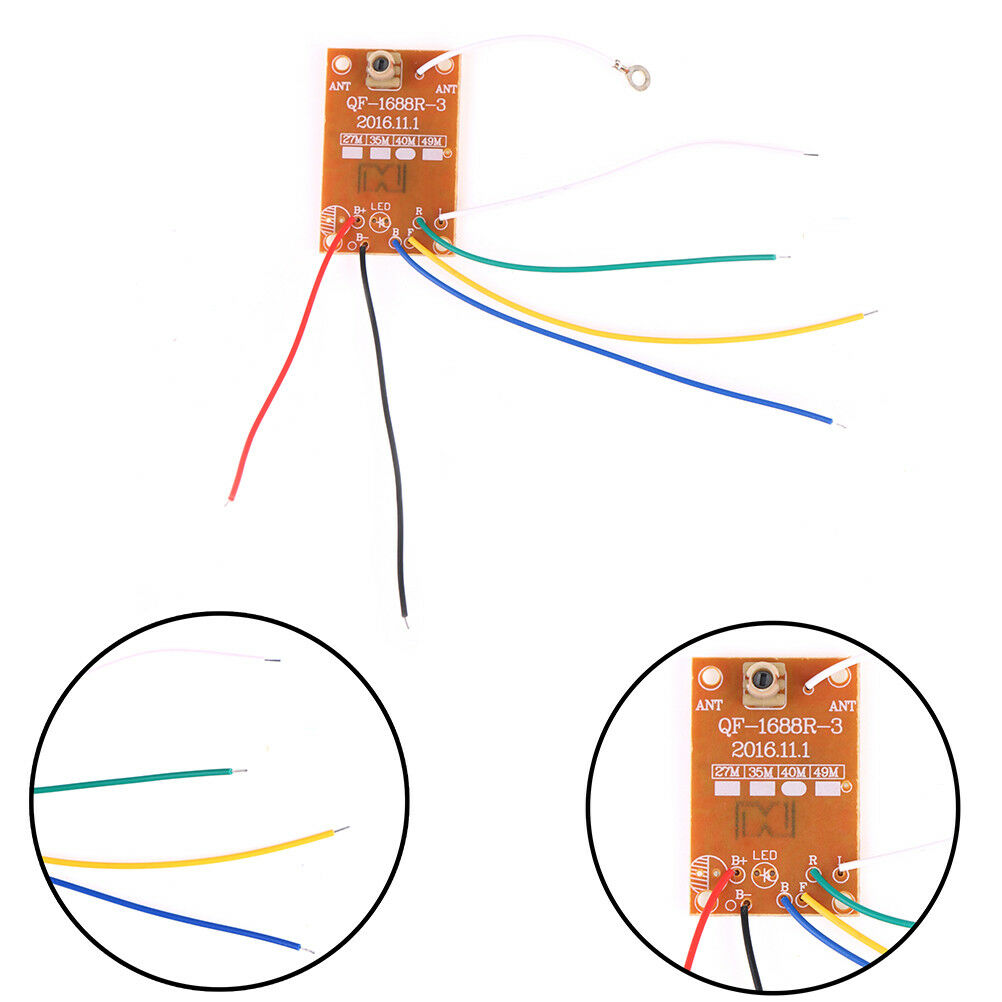 4CH 27MHZ remote control circuit board pcb transmitter receives antenna toys Lt