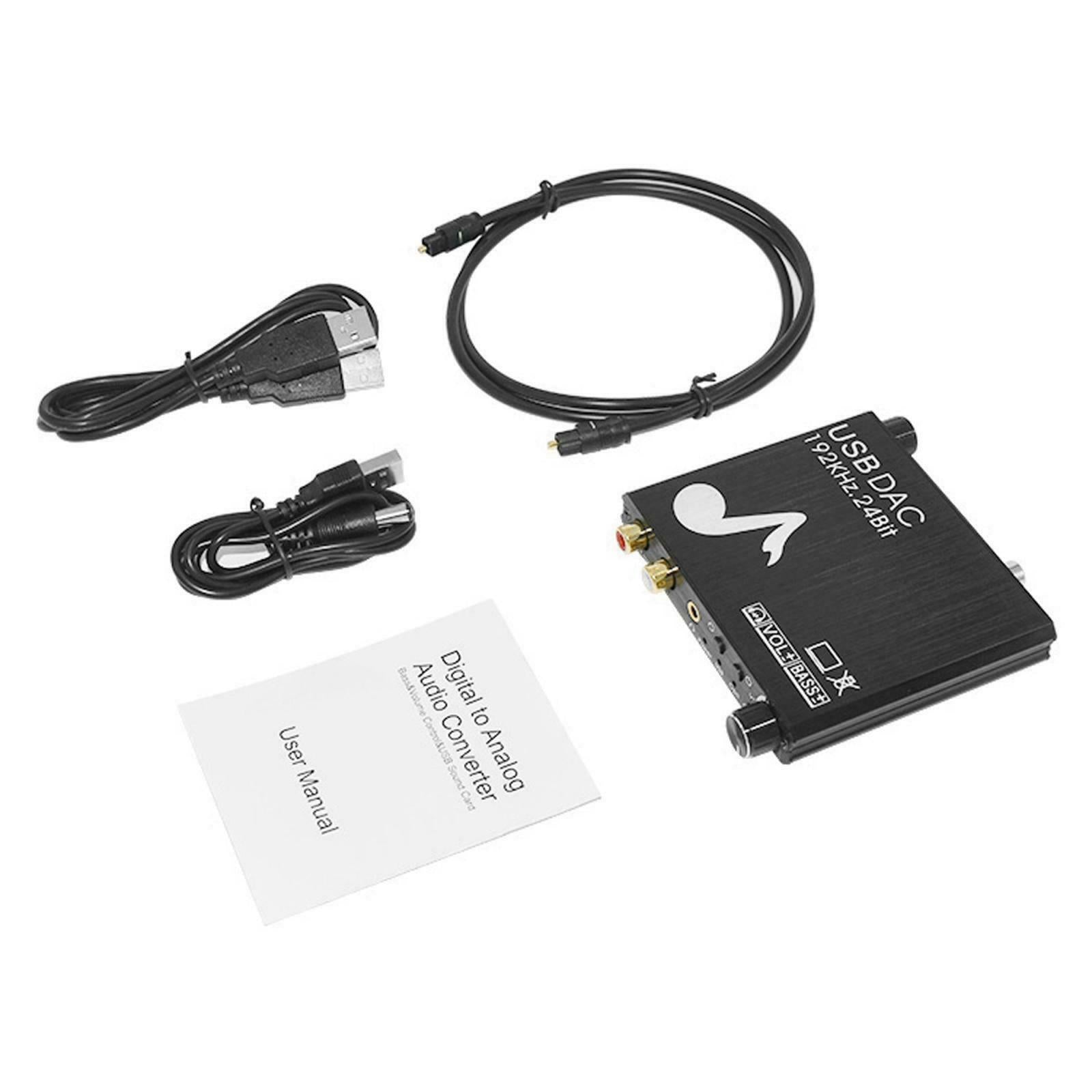 192KHz USB DAC Aluminum Digital to Analog Converter HD TO RCA for HDTV DVD