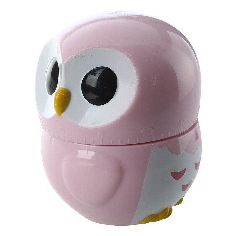 Owl Egg Timer Hourglass Egg Timer Kitchen Timer (1-60 minutes) (Pink) U6C7C7