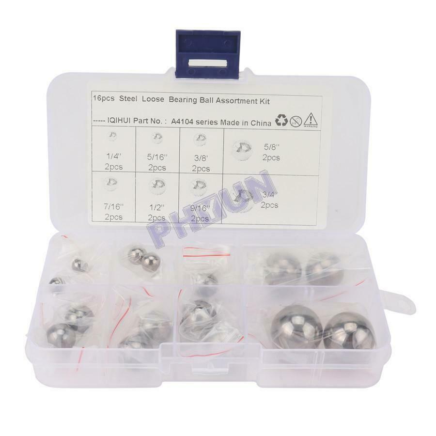 16x Motorcycle Scooter Bearing Balls Precision Bearing Steel Accessories 8 Sizes