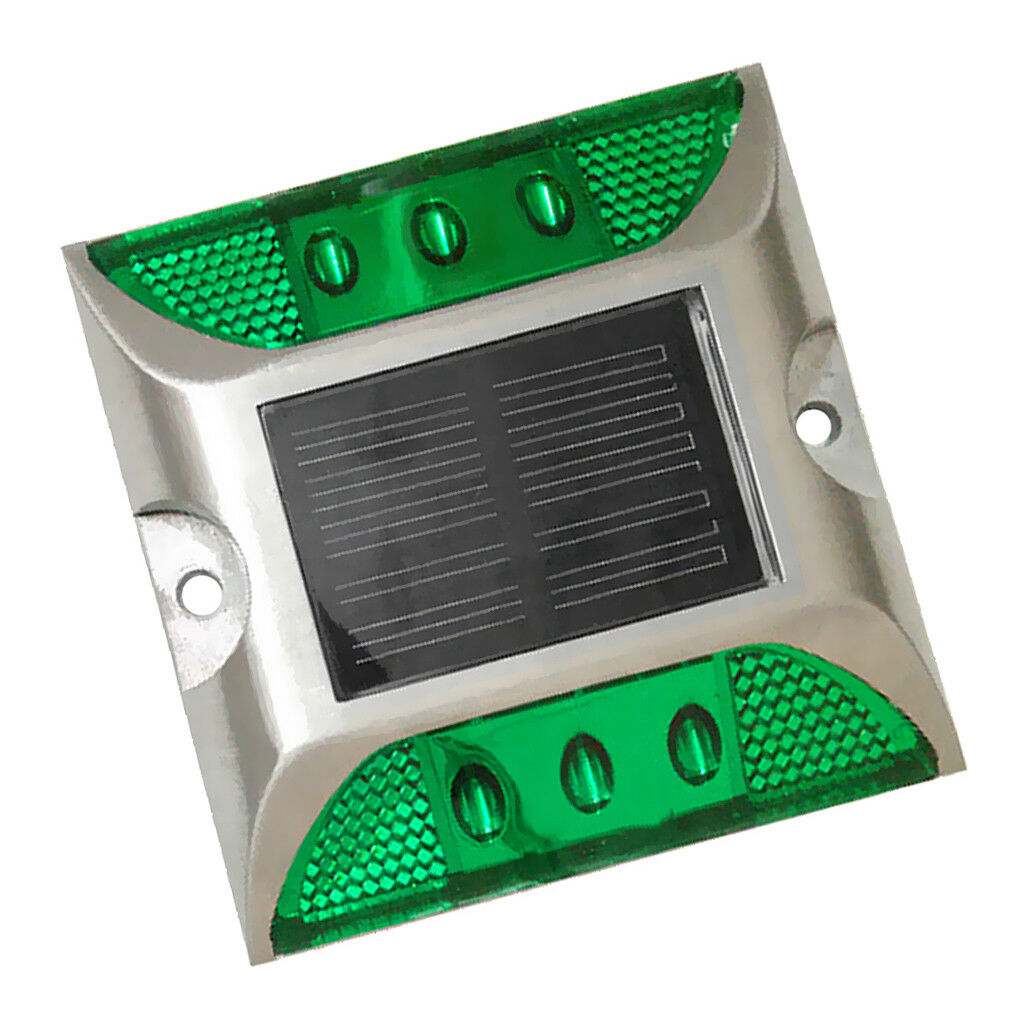 IP68 Solar Power LED Road Driveway Pathway Stair Deck Dock Light Lamp Green