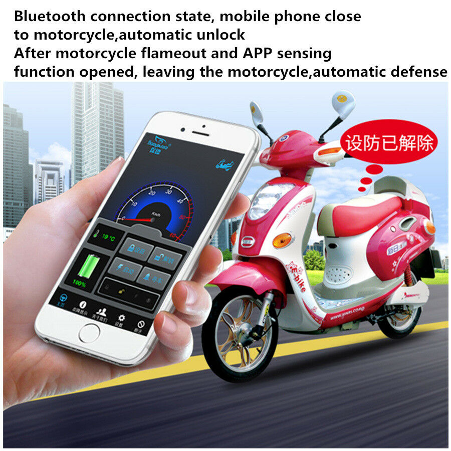 Motorcycle Scooter Anti-theft Engine Start Remote Control Security Alarm System