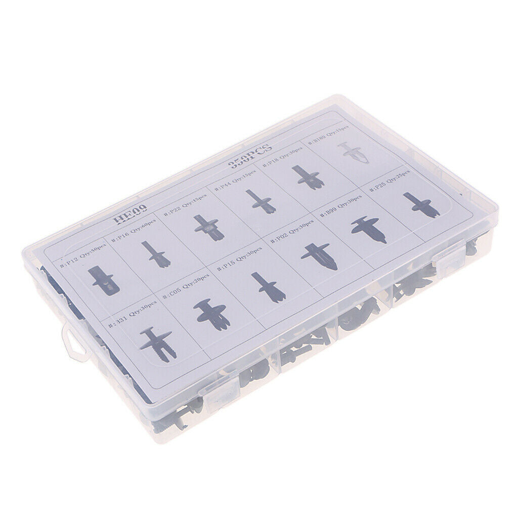 350 Pieces Assorted Car Carrier Plastic Rivets Attachment For Door Trim