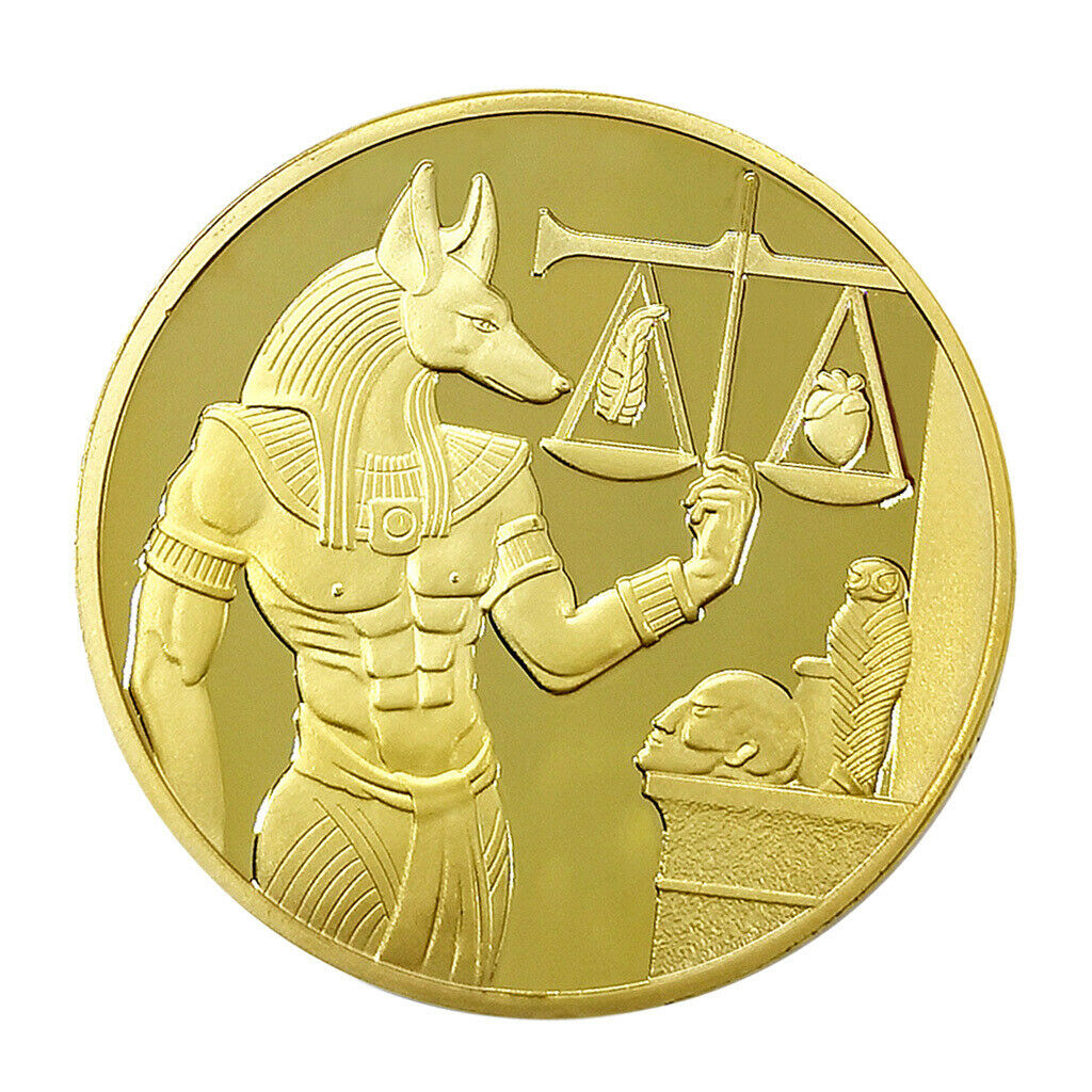 Egyptian Soul Keeper Anubis Commemorative Coins Art Coin Collectible Decor
