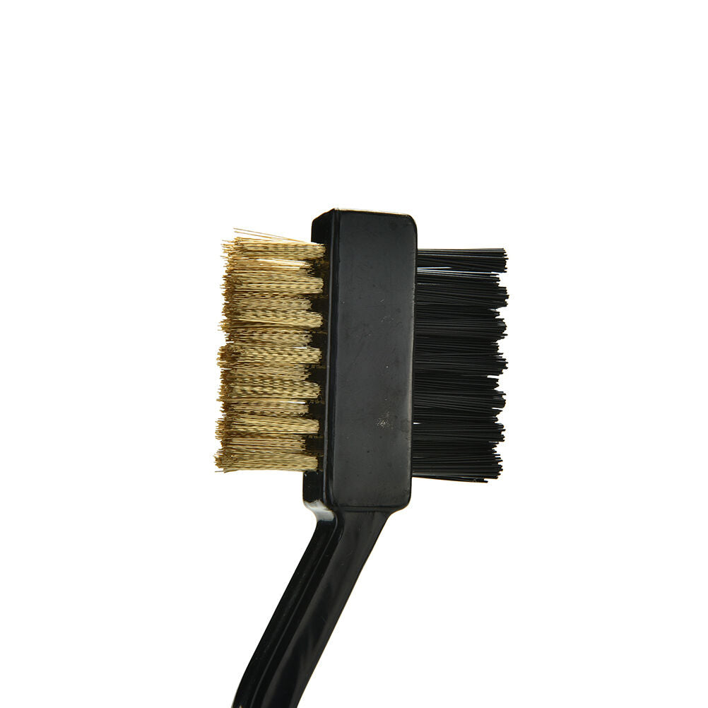 2 Sided Brass Wires Nylon Golf Club Brush Groove Ball Cleaner Cleaning Ki.l8