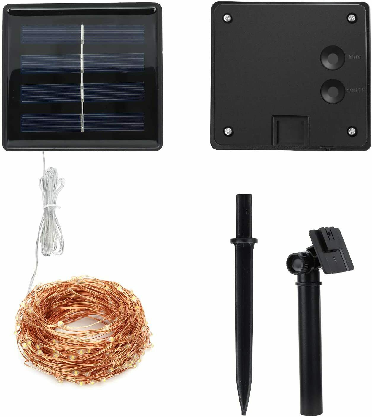 22M LED Solar Rope Tube String Fairy Lights Strip Outdoor Garden Waterproof