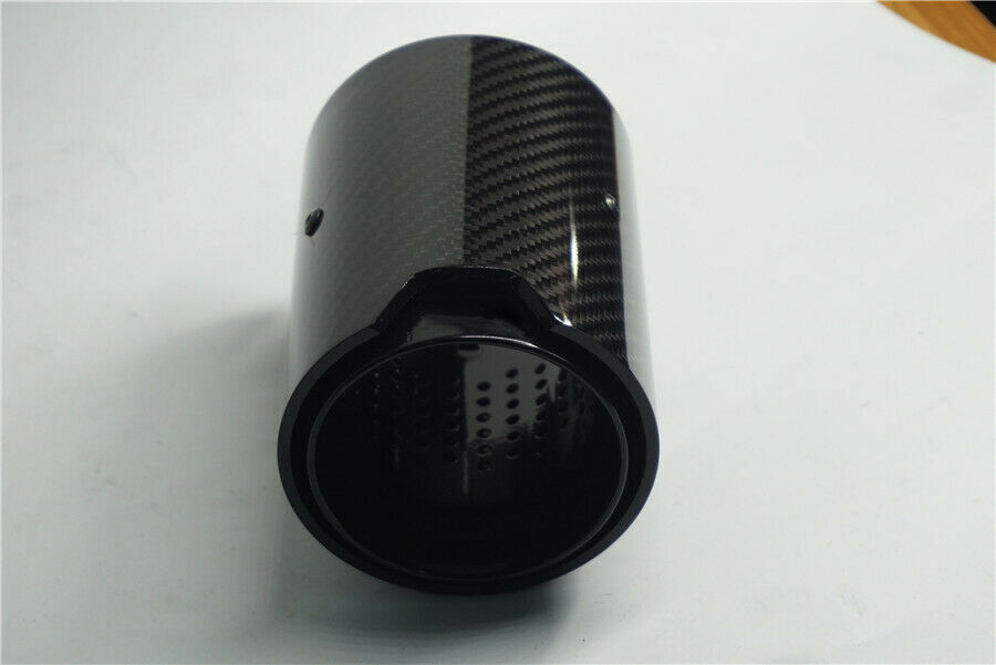 Stainless Steel + Carbon Fiber Glossy Exhaust Pipe 2.7inch INLET 3.6inch OUTLET