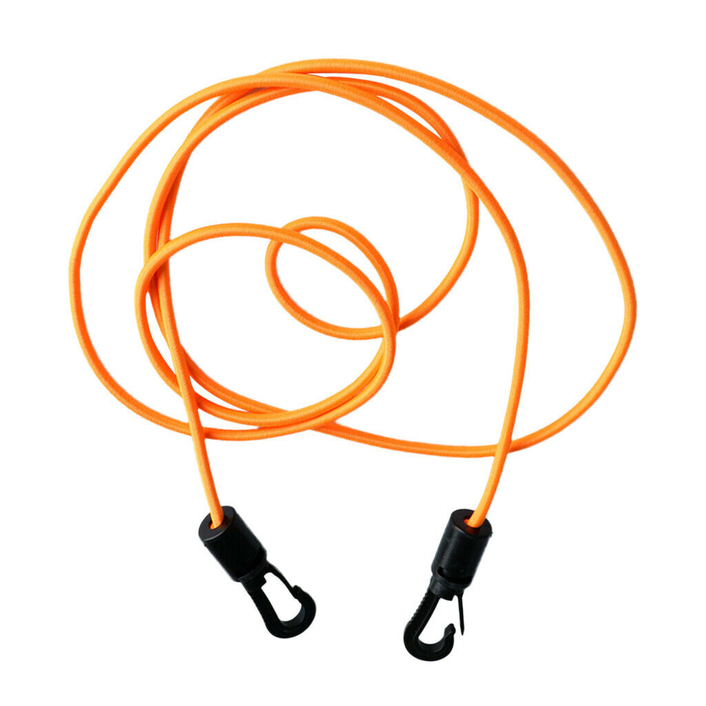 Elastic Bungee Shock Cord String Rope with Hooks for Kayak Boat Fluorescent