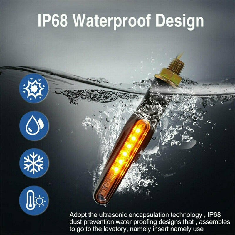 1x LED Motorcycle Mini Blinker 12V Sequential Running Light E24  D.l8