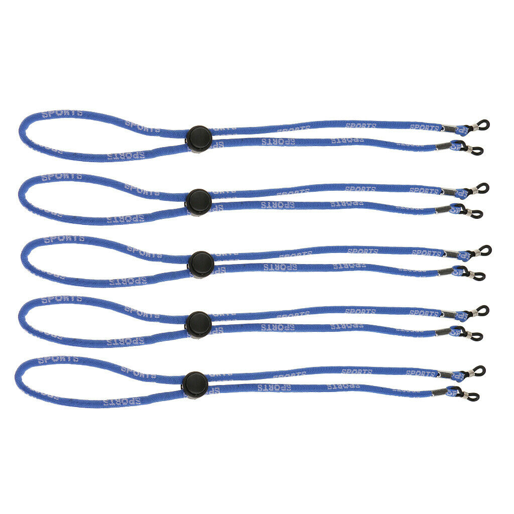 10 Pieces Adjustable Spectacle Holder Glasses Sport Band Cord Neck Strap Bule
