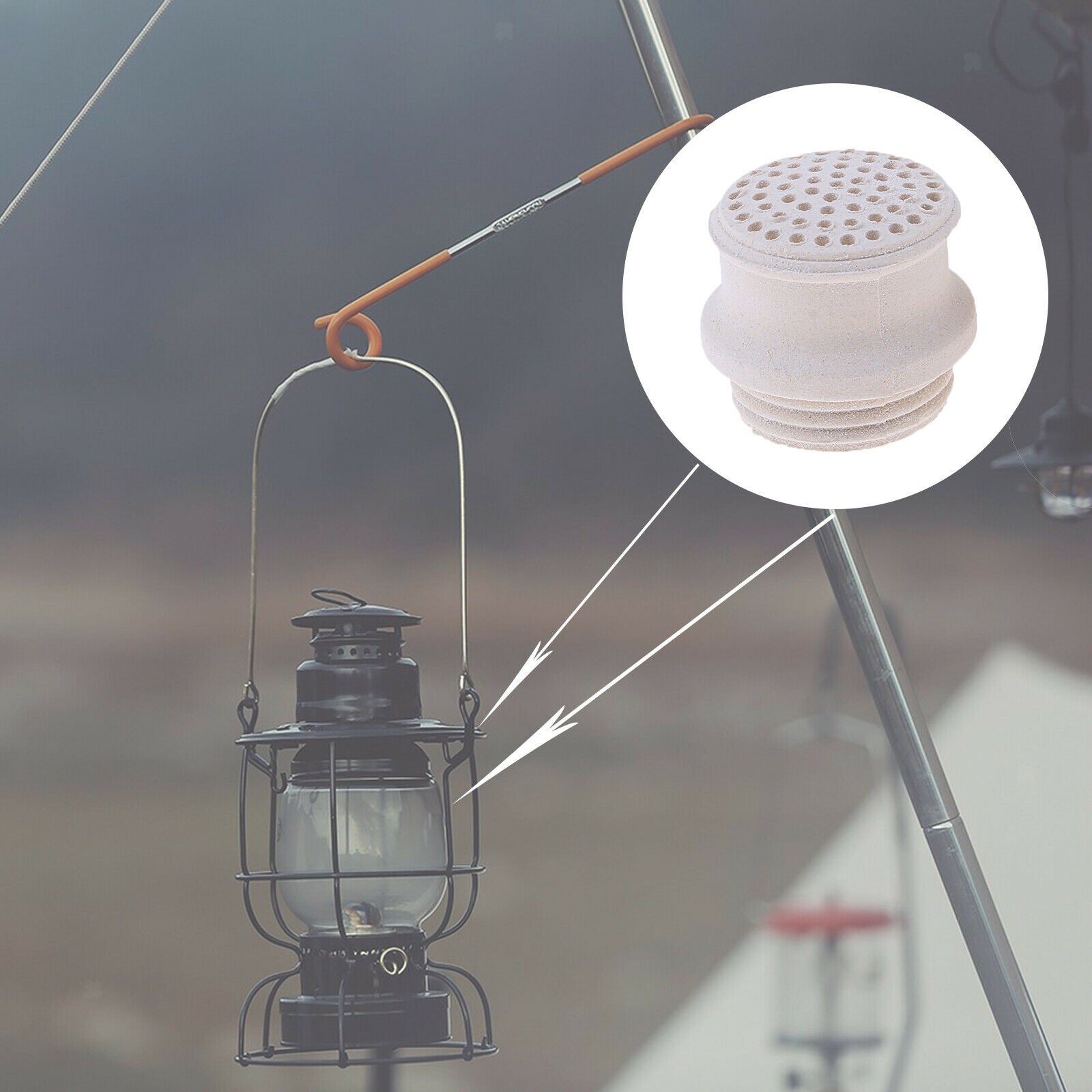 12x Kerosene Pressure Lantern Nozzle Head Adapter Accessories for Camping Hiking