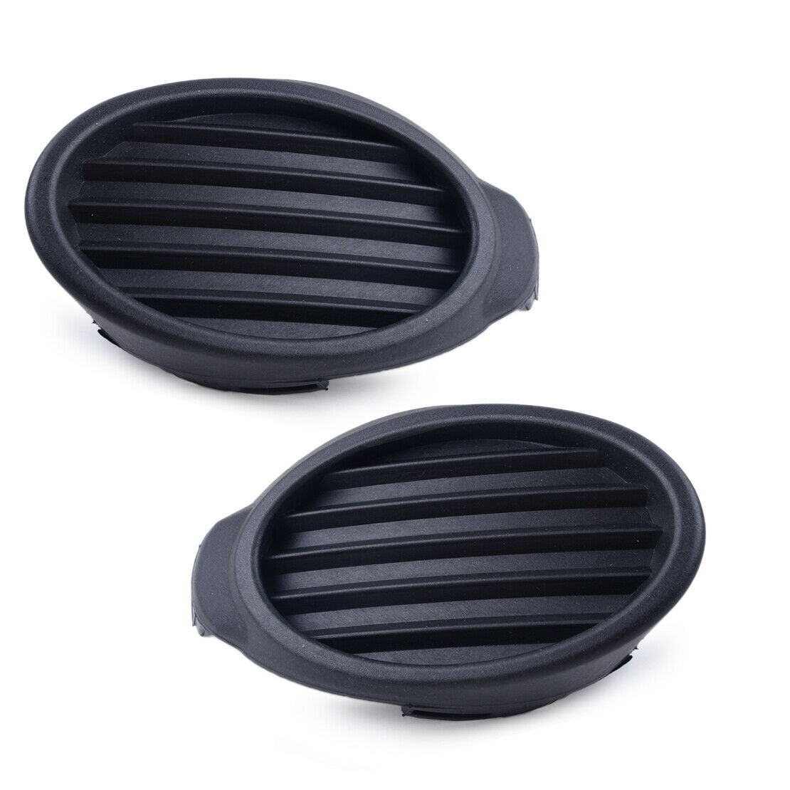 2pcs Bumper Fog Lamp Vent Cover Grille Bezel Fit For Ford Focus 2012-14 Black as