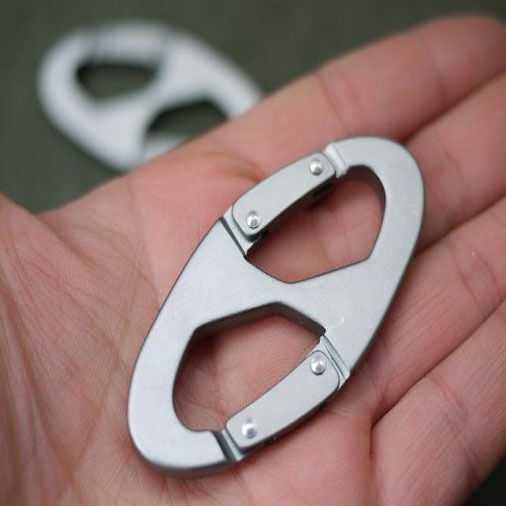 5pcs/ Pack Sporting 8-Shaped Aluminum Carabiner Metallic Clip Hook Keychain
