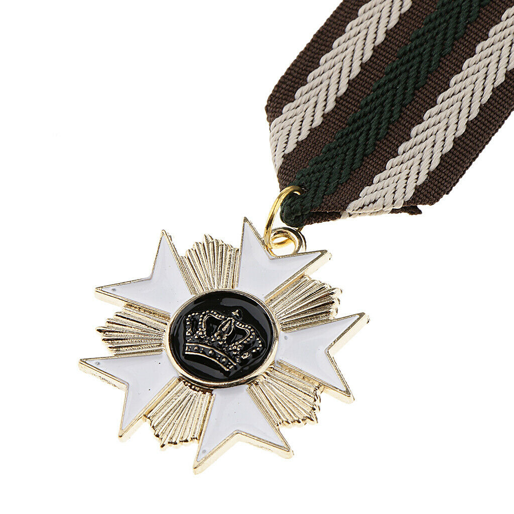 Prettyia 4x Mens Brooch Badge   Uniform Striped Fabric Medal Brooch