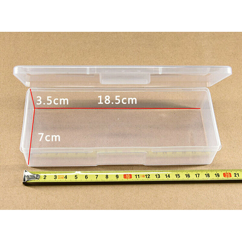 Clear Plastic Storage Box Jewelry claft Nail Beads Container Organizer Case SJ
