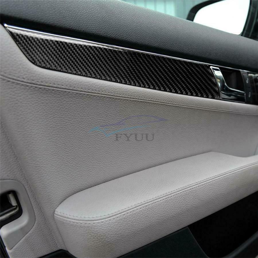 4Pieces Car Stylish Interior Door Panel Stickers For 2007-2013 Benz C Class W204