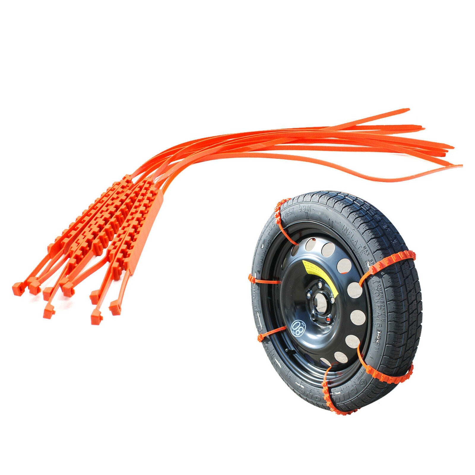 10pcs Winter Anti-Slip Chains Snow Mud Wheel Tire Belts for Winter Driving
