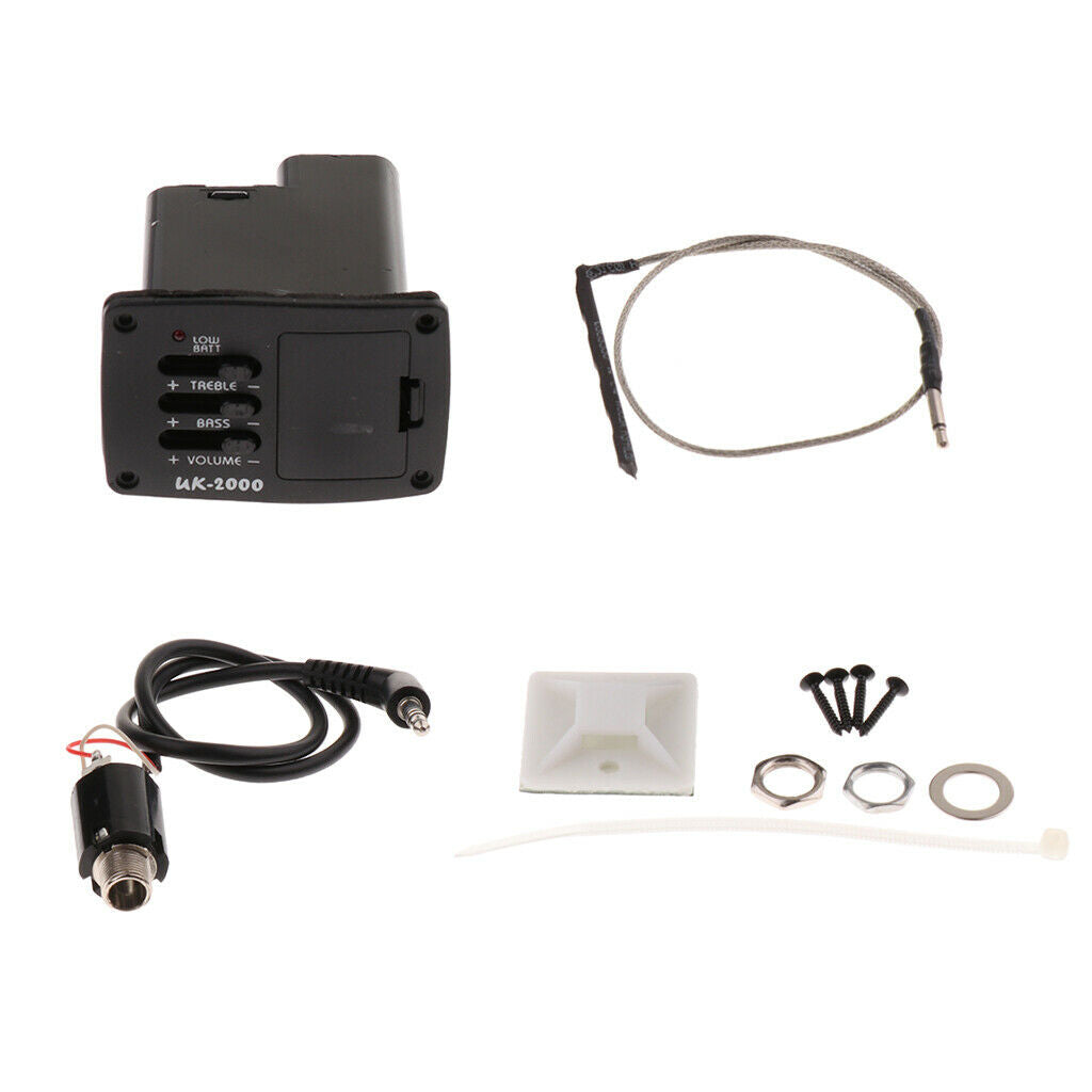 Ukulele 2 band EQ preamp amplifier