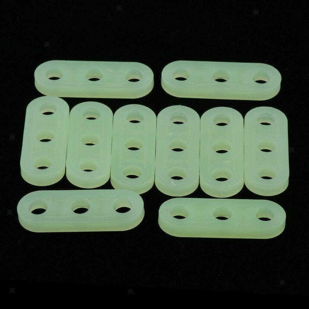 10 Pieces Plastic Guyline Adjusters with 3 Holes, Visible at Night Reflective