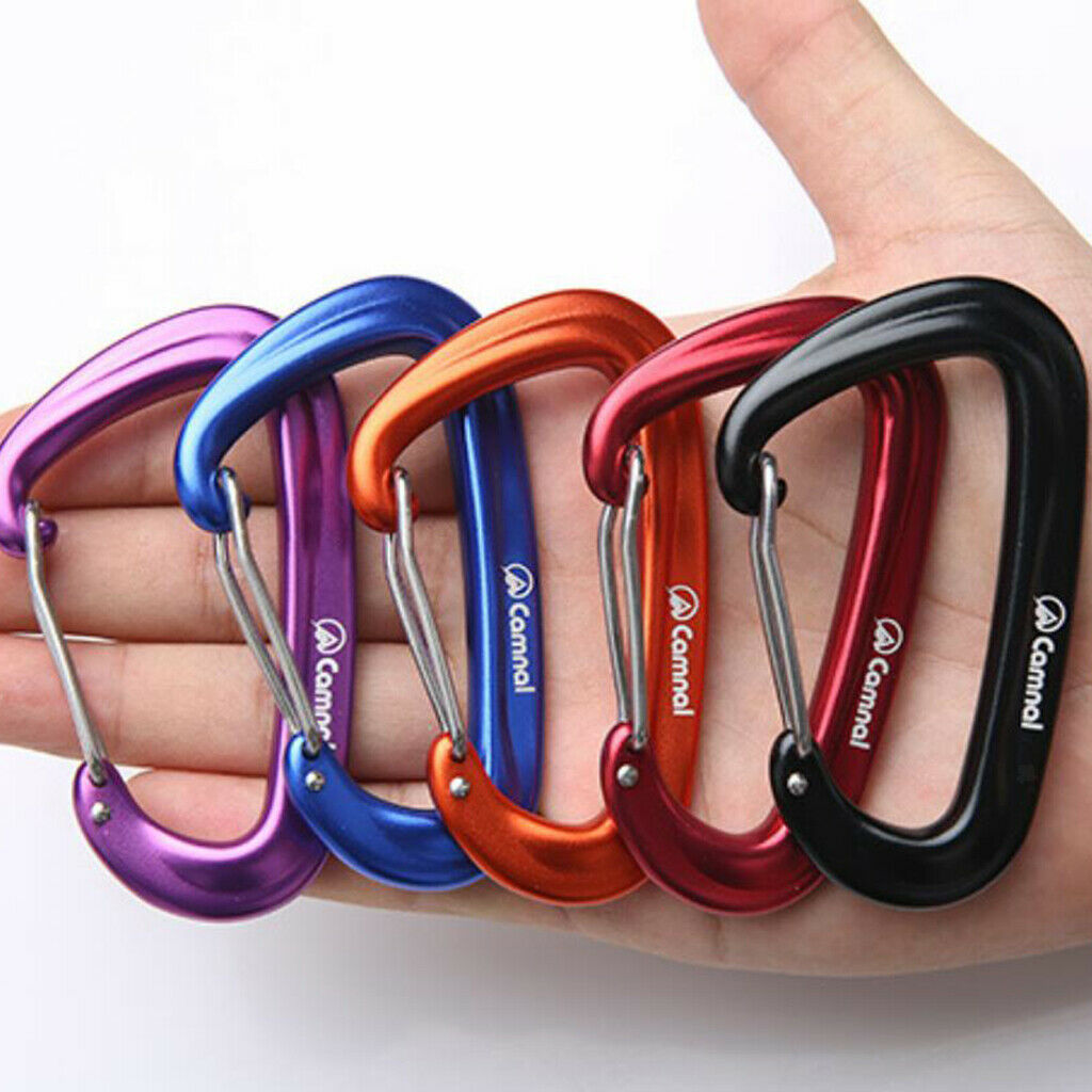 10x Hammock Carabiner Outdoor Rock Climbing Mountaineering Utility Clip 16KN