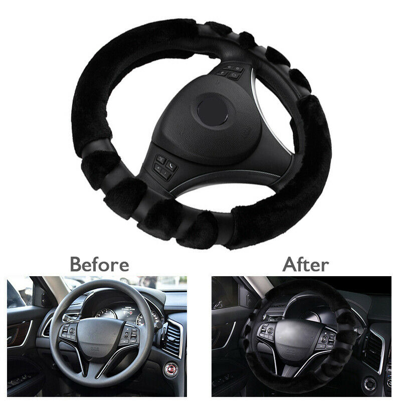 Universal Car Interior Steering Wheel Cover 38CM 15'' Warm & Soft Accessories
