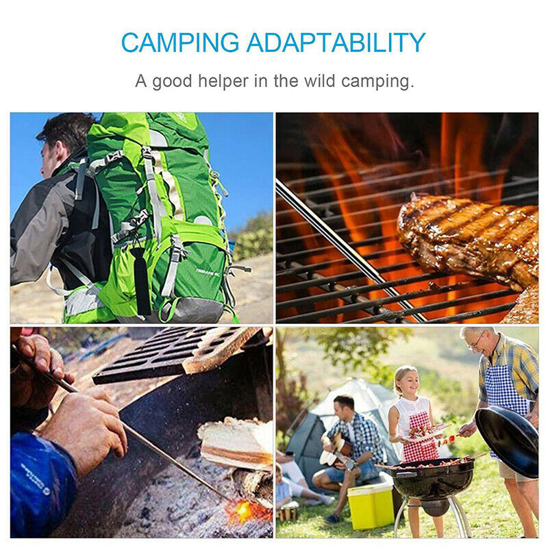 Stainless Steel Outdoor Cooking Emergency  Camping Telescopic Pipe Surviv.l8