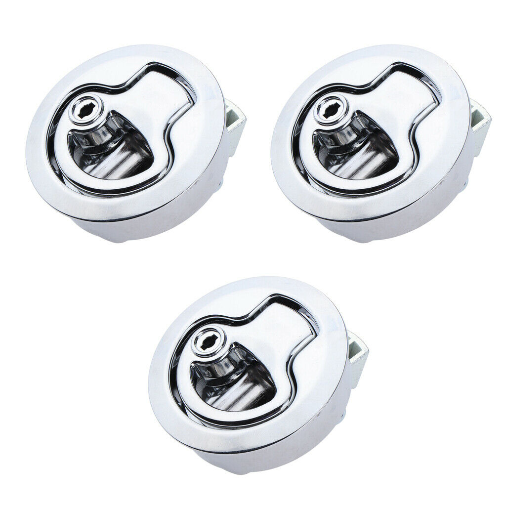 316 Marine Grade Stainless S Round Hatch Flush Boat Hatch Lift Ring&Keys X3