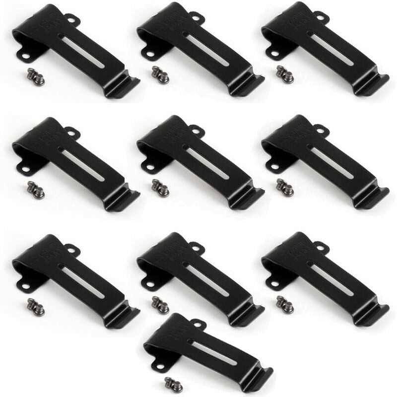 10pcs NEW Stainless Steel Metal Iron Belt Clip for Kenwood TK-208 TK-308 TH-22AT