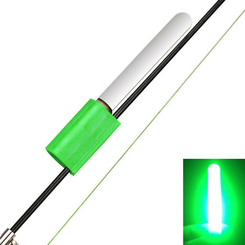 2x LED Night Fishing Stick Light Rod Clip Tip Fishing Glow Lightstick Bite Alarm