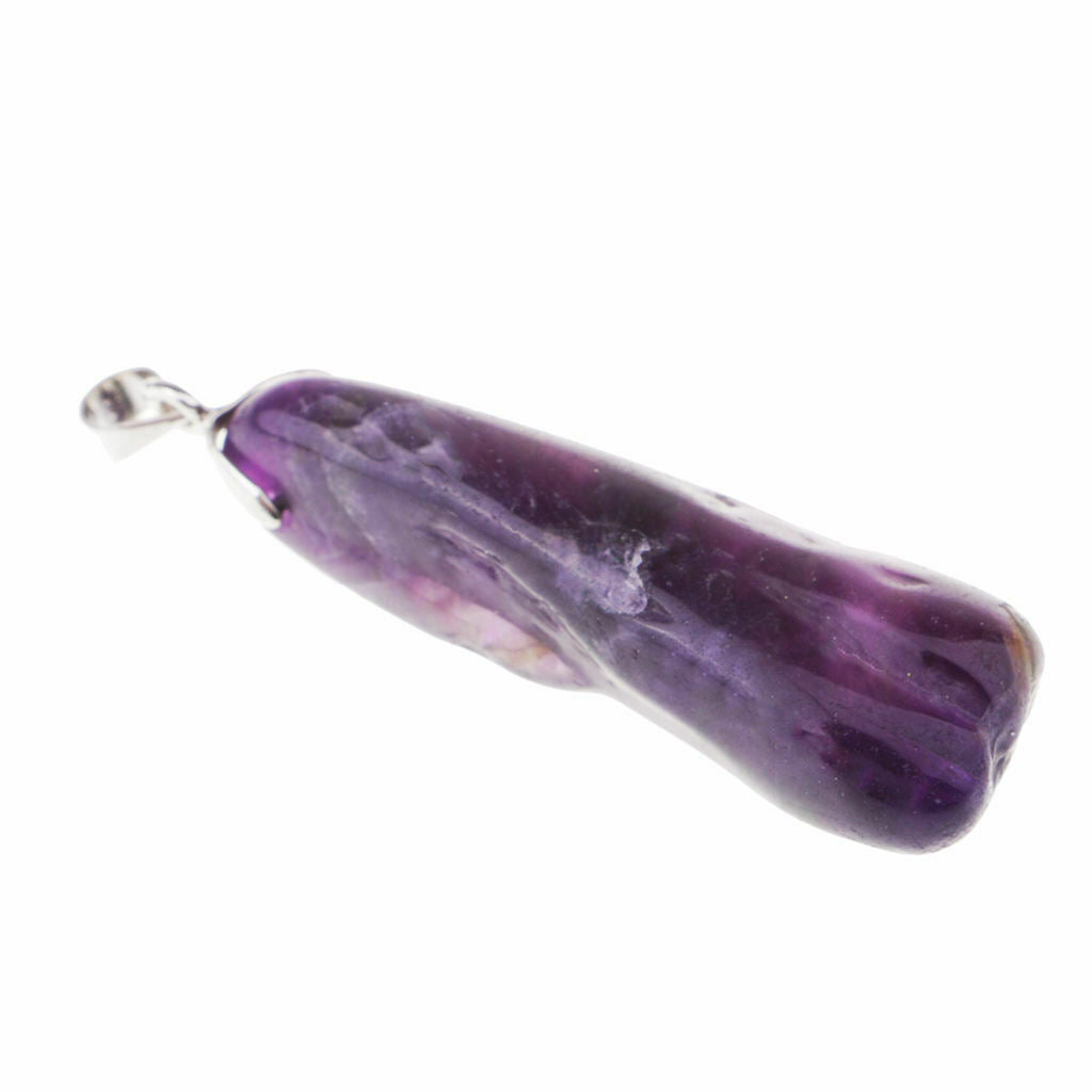 Natural Amethyst Stone Pendant Energy Crystal Reiki Luck Stone Pendant Woman