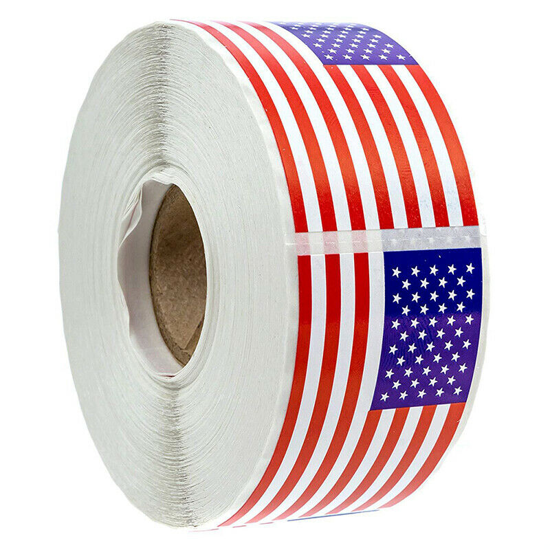 250Pcs/Roll American Flag Stickers Scrapbooking Stationery Labels Decorat.l8