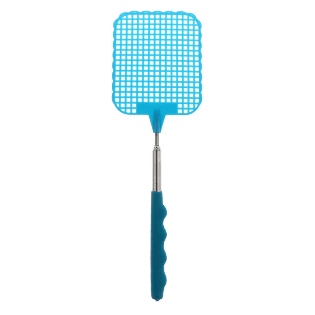 2pcs Fly Swatter,Telescopic Extendable Fly Swatter, Long Metal Handle, Green &