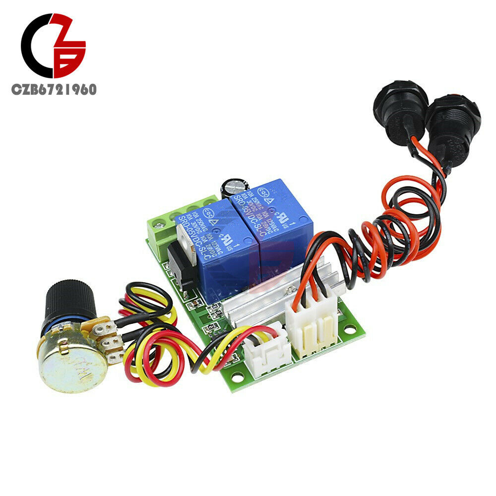 6V-24V 3A DC Motor Speed Control Controller PWM Regulator Reversible Switch
