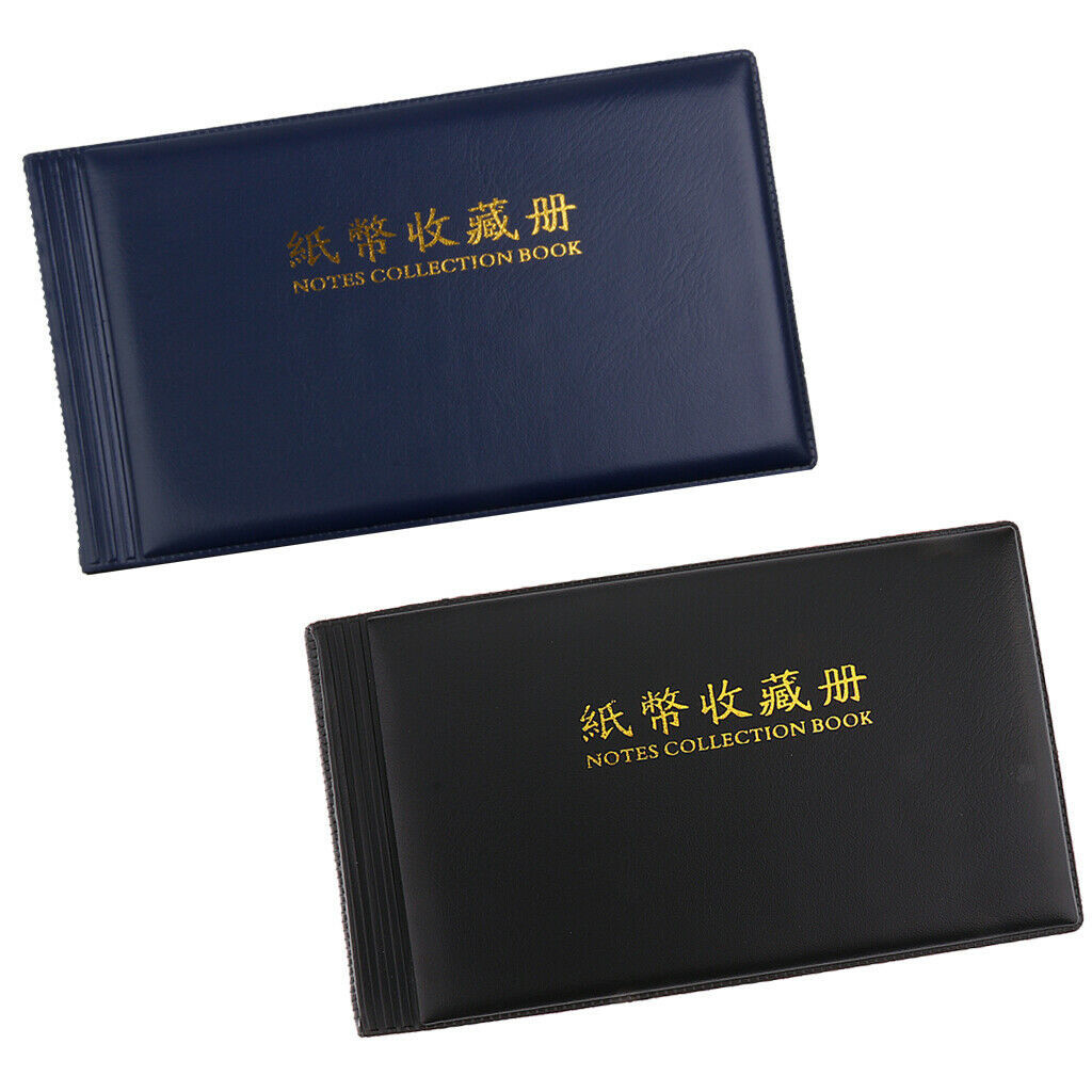 Collectibles 2x Banknote Storage Album Book 30 Pages Folder for Stamps Coins
