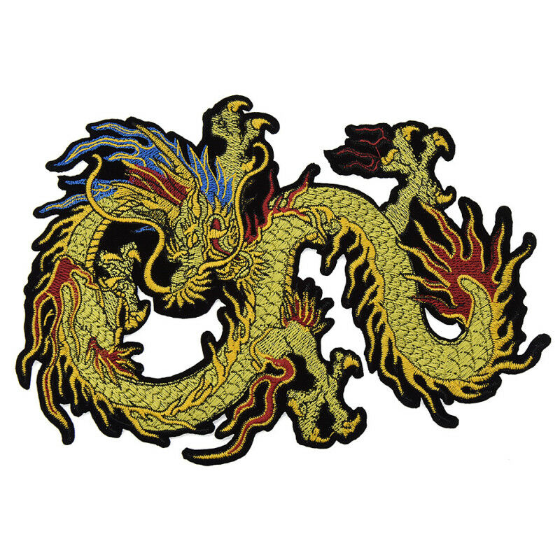 Embroidery Dragon Patch Applique Sew On Fabric DIY Bag Coat Jeans Decoration 1pc