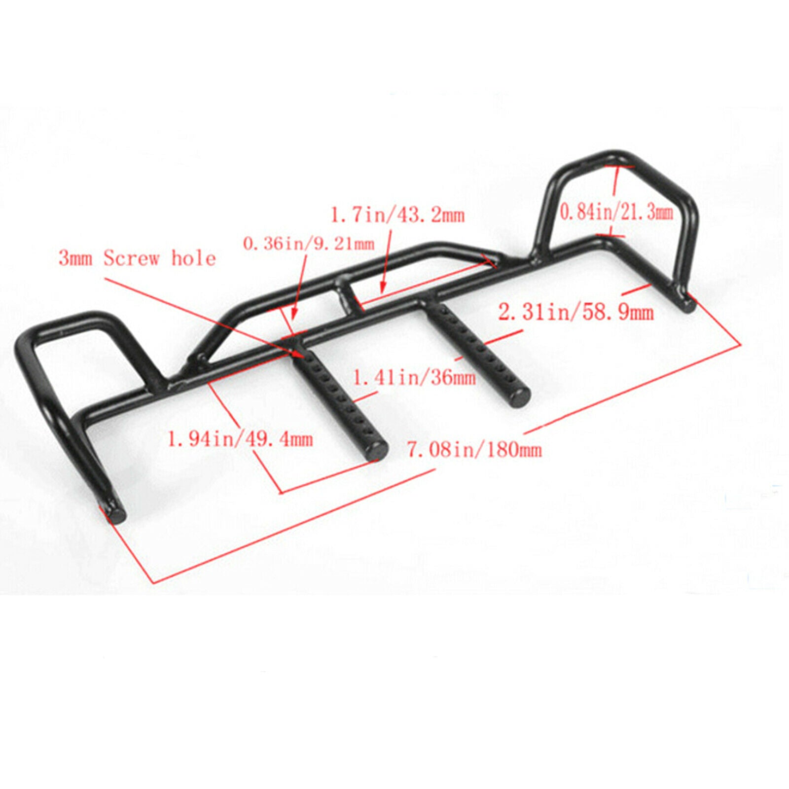 Metal Rear Bumper Protect Armor for 1/10 SCX10 TF2 Trail Finder 2 RC Crawler Car