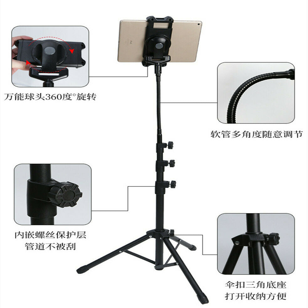 Tripod Stand, Gooseneck 57-inch Floor Stand for Tablet etc with 360Â° Rotating