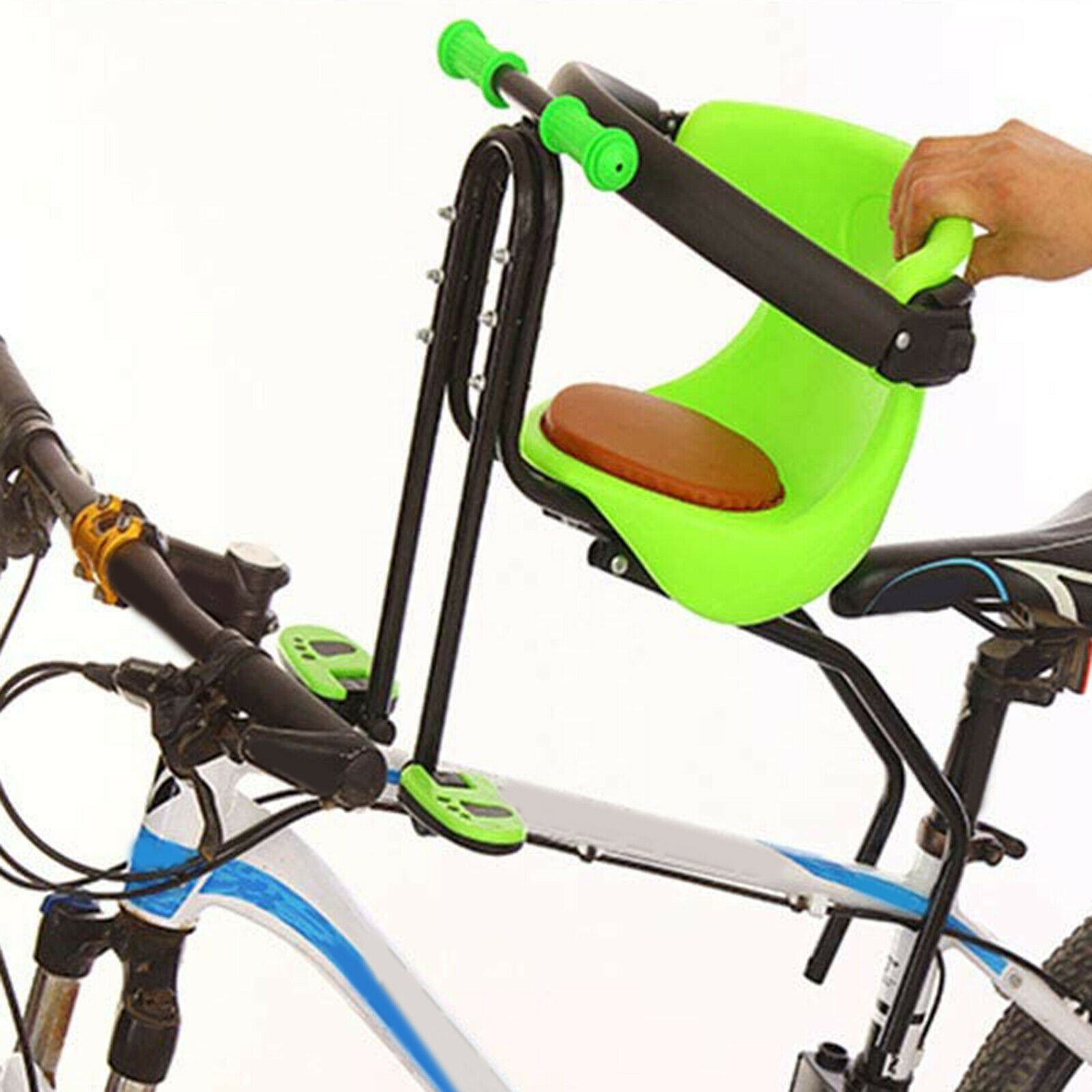 Bike Bicycle Baby Kids Seat Saddle Children Carrier with Handrail Foot Rest