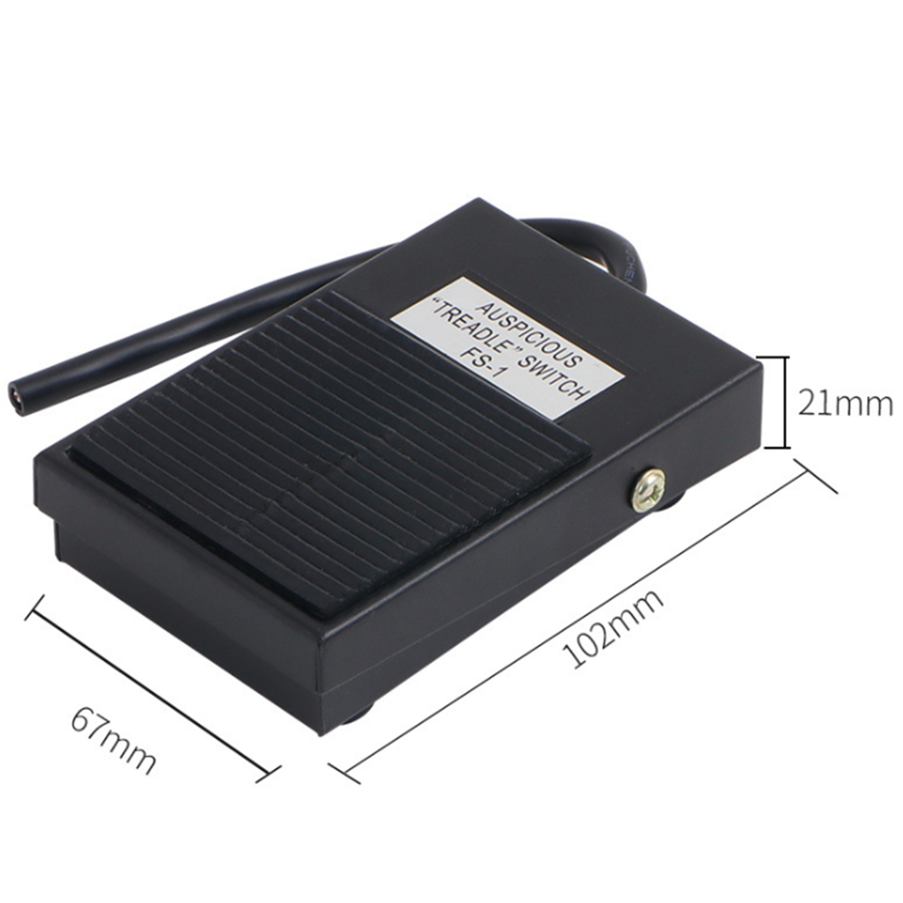 AC 250V10A Foot Pedal Switch Heavy Duty Momentary Electric Power Antislip Switch