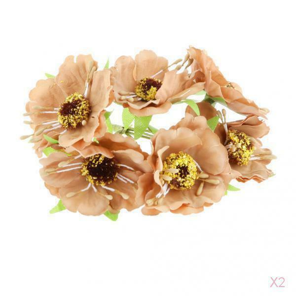 2x Artificial 60-Head Sunflowers Silk Flower Bouquet Home Cafe