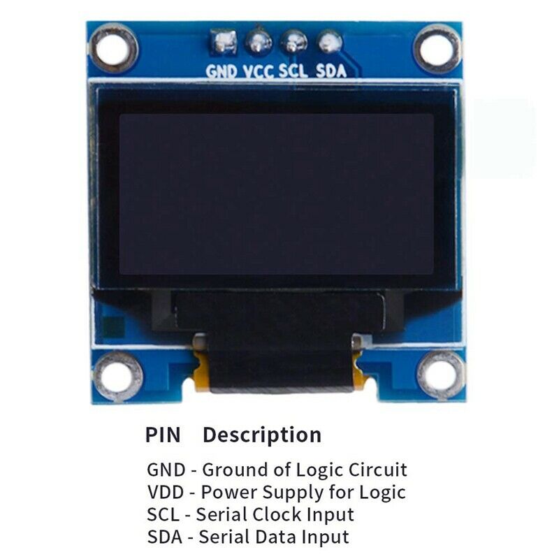 5Pack 0.96 Inch OLED Module 12864 128X64 White SSD1306 Driver IIC Serial DisplL4