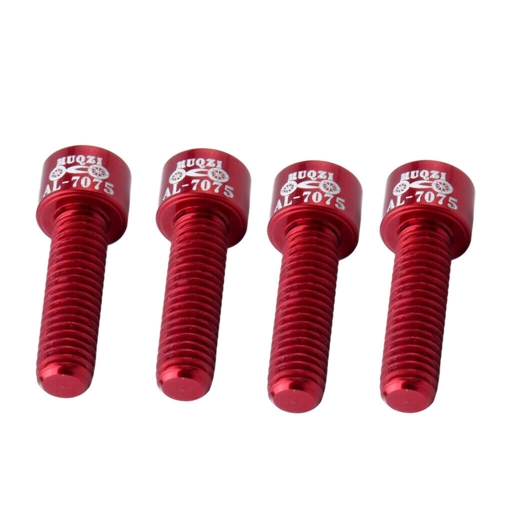 12Pcs Aluminum Alloy MTB Road Bike M5x17mm Bicycle Handlebar Stem Bolts
