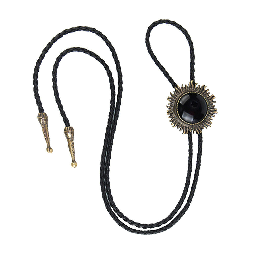 Men's Bolo Tie Necklace with Western Rodeo Cowboy Bolo Tie Pendant