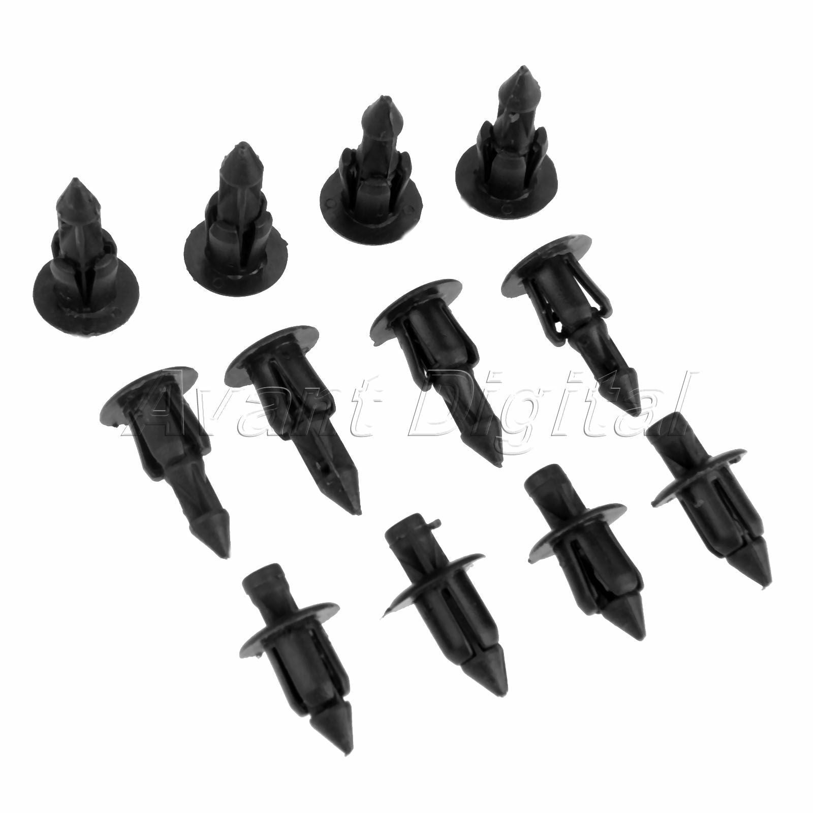 50PCS Universal Plastic rivets Fairing & Trim Panel Fastener Clips For AUTO CAR