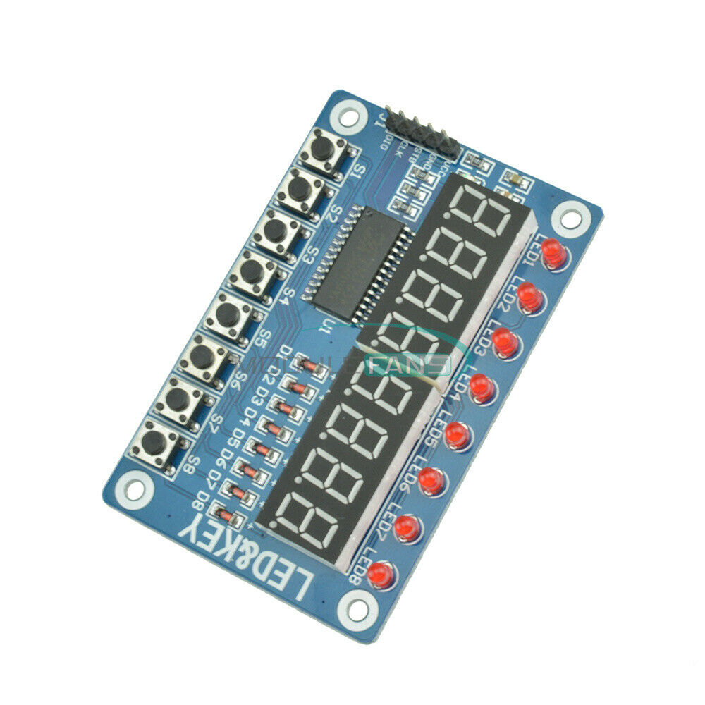 5PCS Digital 8-Bit LED Tube 8 KeyS TM1638 Display module for AVR Arduino ARM