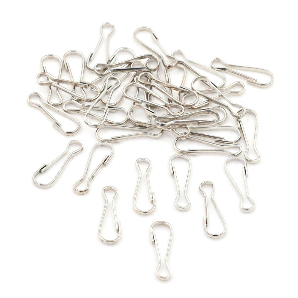 20pcs Metal Lanyard Snap Spring Clips Hooks Findings DIY Length 2.5cm NL