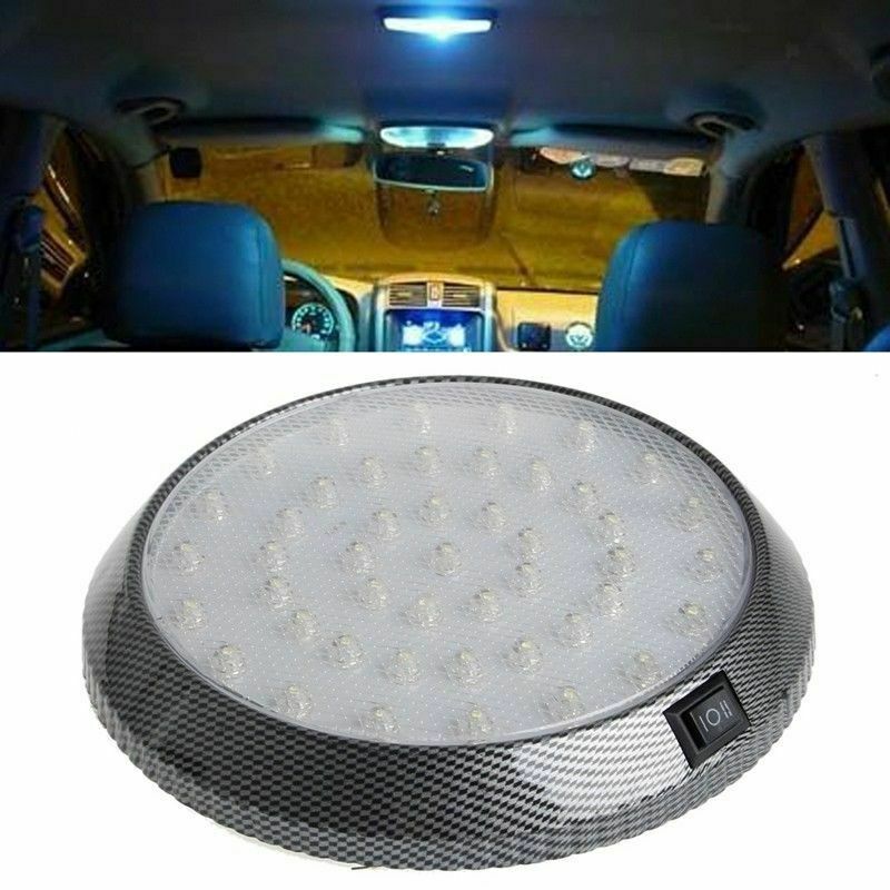 Round White 46 LED Dome Roof Ceiling Light for Car Camper Boat Universal