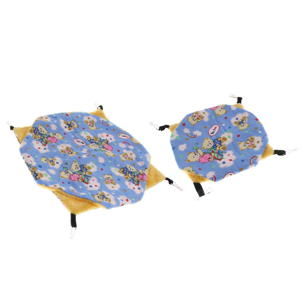 Small Animal Hammock Bed Mat Hamster Bird Cage Double Layer Hanging Bed 20cm